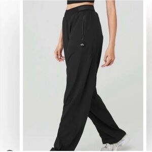 ALO Yoga Black Wide-Leg Trousers